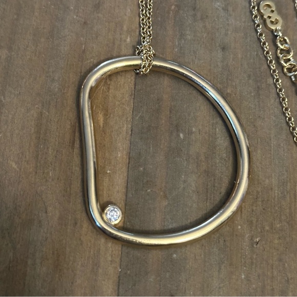 Cole Haan lopsided hoop pendant necklace - Picture 4 of 6
